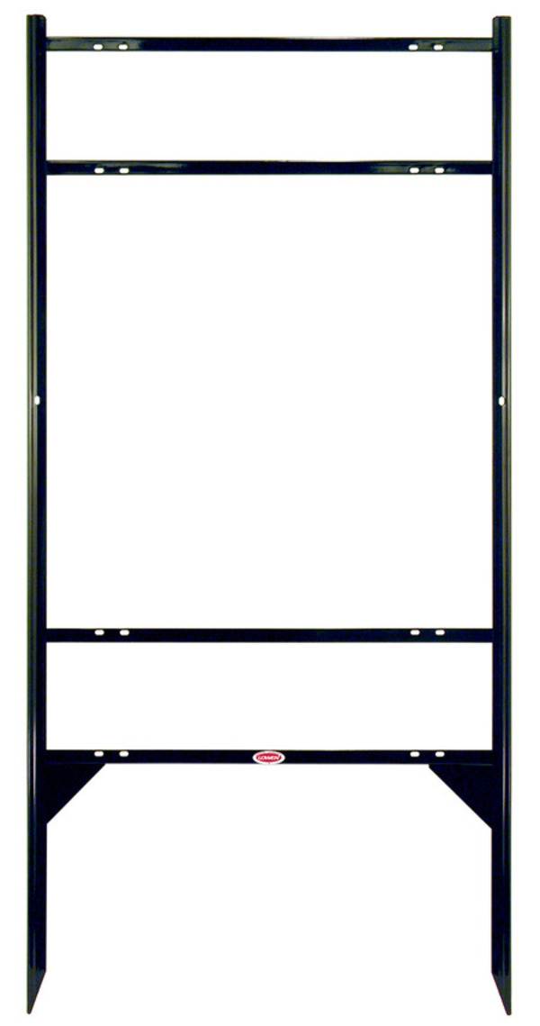 Angle Iron Frame w Two Rider Inserts, 24h x 24w, Black